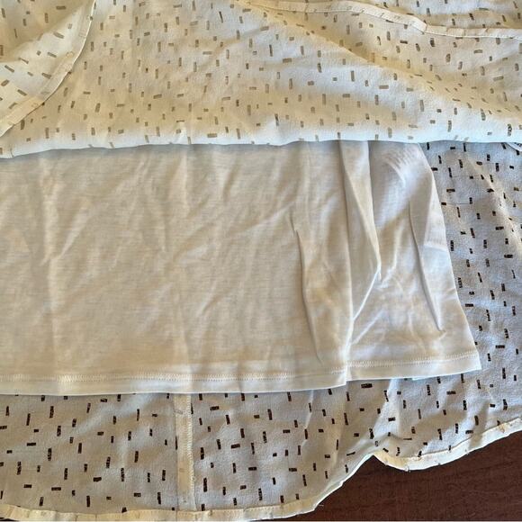 Eileen Fisher Confetti Hole T-Shirt White Cream Petite Small PS PP - Picture 13 of 13